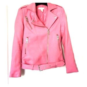 H&M pink biker jacket